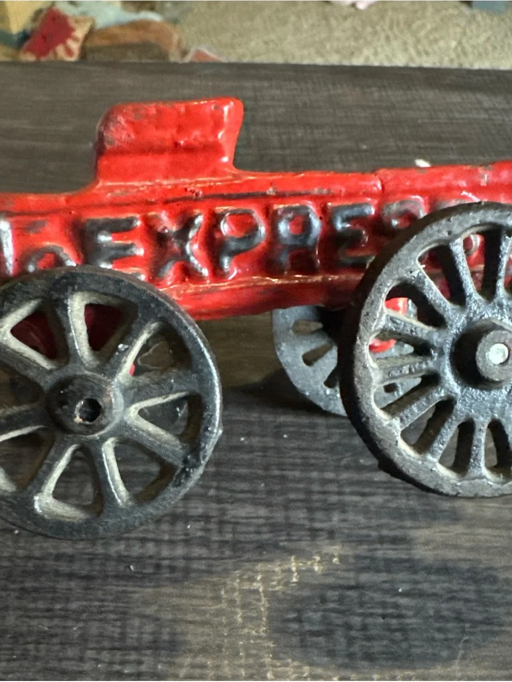 Vintage Cast Iron Express Wagon/Cart With Goat Pulling